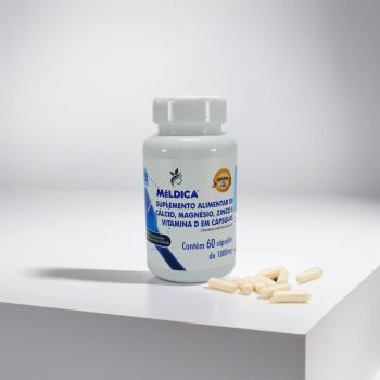 SUPLEMENTO DE CÁLCIO, MAGNÉSIO, ZINCO, VITAMINA D 60 CAPSULAS 1000 mg